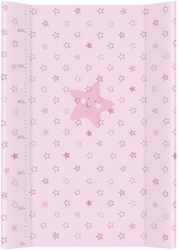 Ceba Baby Prebaľovacia podložka mäkká 70 cm profilovaná - Hviezdy ružová